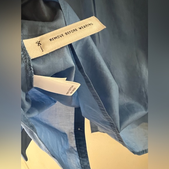 Banana Republic sheer blue tab collar blouse - Picture 8 of 10